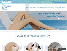 Tablet Screenshot of fabuloustouchspa.com